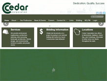 Tablet Screenshot of cedarcorp.com